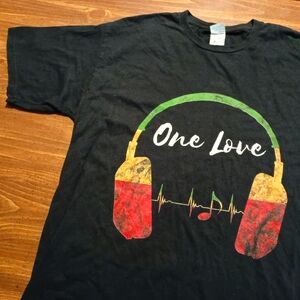BOB MARLEY ONE LOVE T-SHIRT - XL // Reggae Music Good Vibes Tee Shirt Jamaica